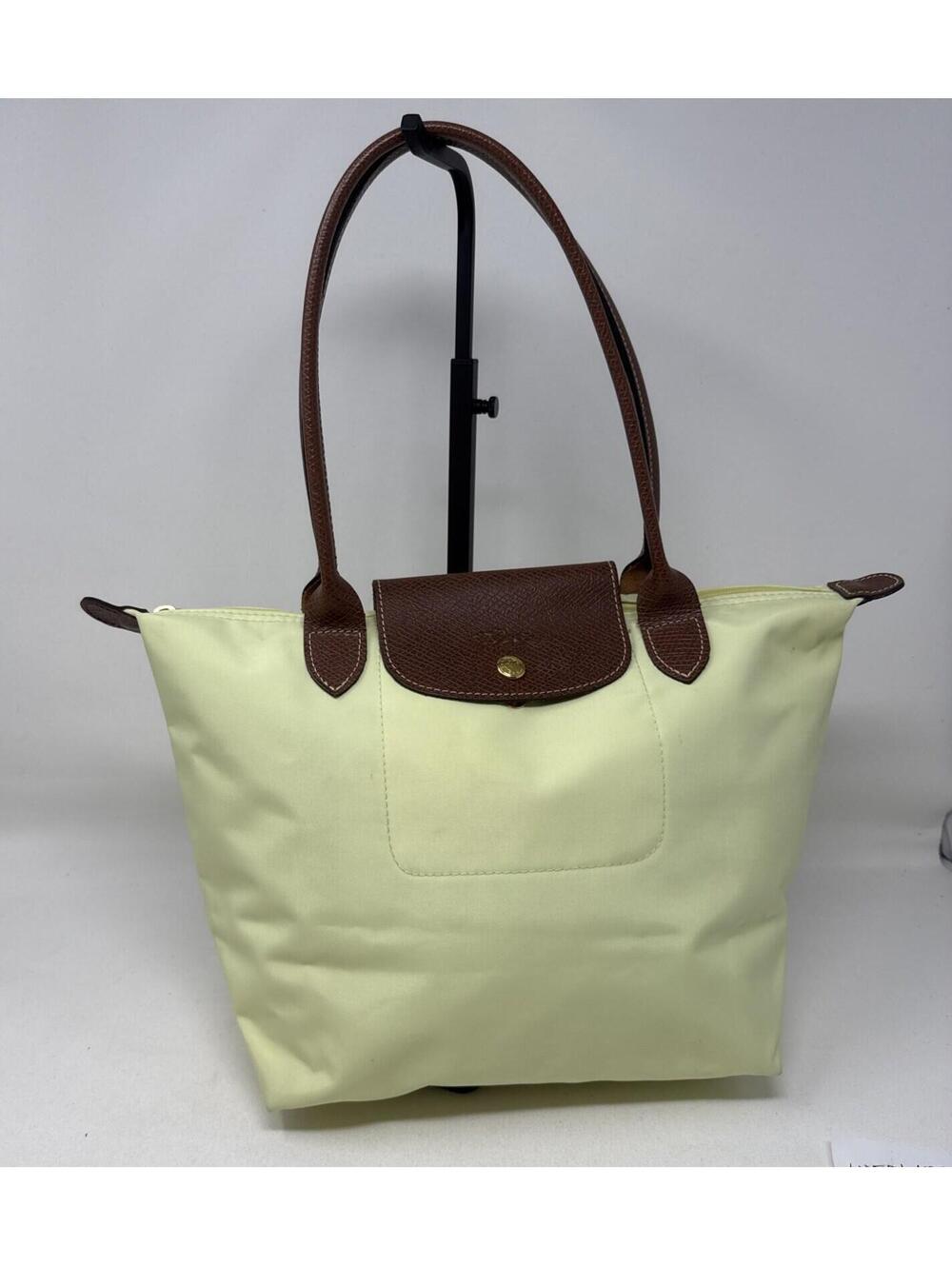 Longchamp Le Pilage Club Shoulder Tote Bag Light yellow Small